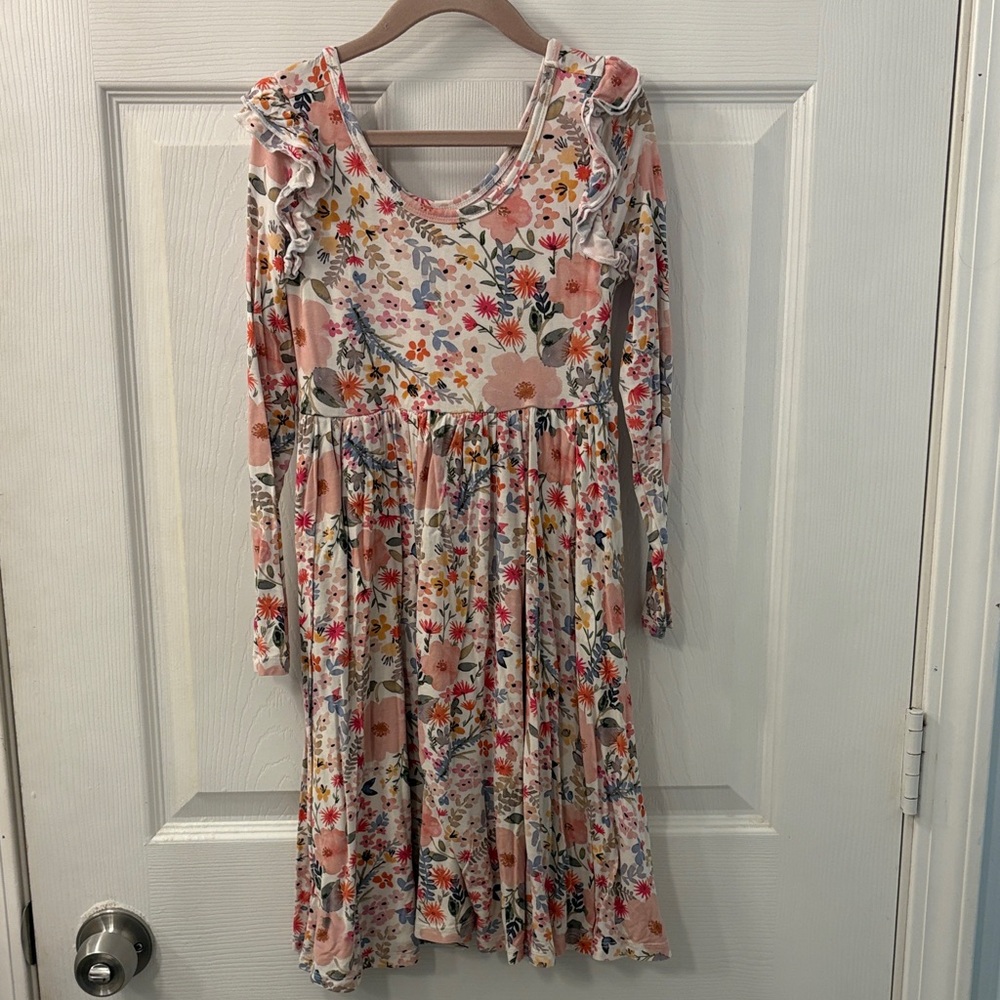 Floral Long Sleeve Little Sleepies Kids Dress size 8